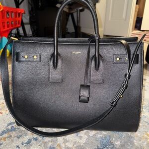 Saint Laurent Black Leather Handbag